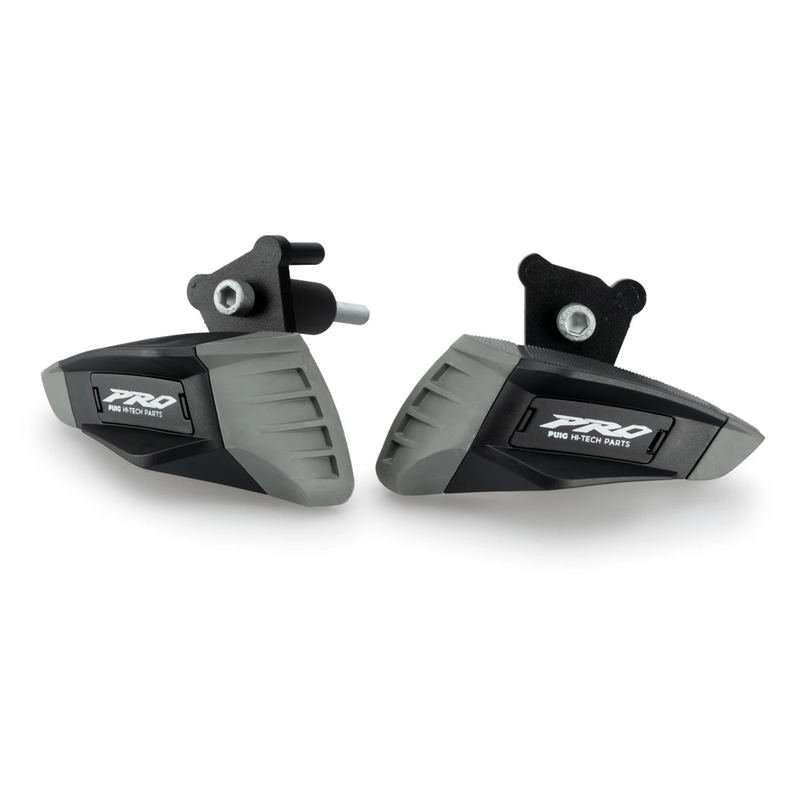 Frame sliders PUIG PRO 2.0 black with grey rubber pentru KAWASAKI Ninja 500 2024-2026