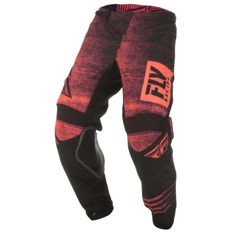 Pantaloni motocross FLY Racing Kinetic NOIZ 2019 - SUA negru-fluo roșu