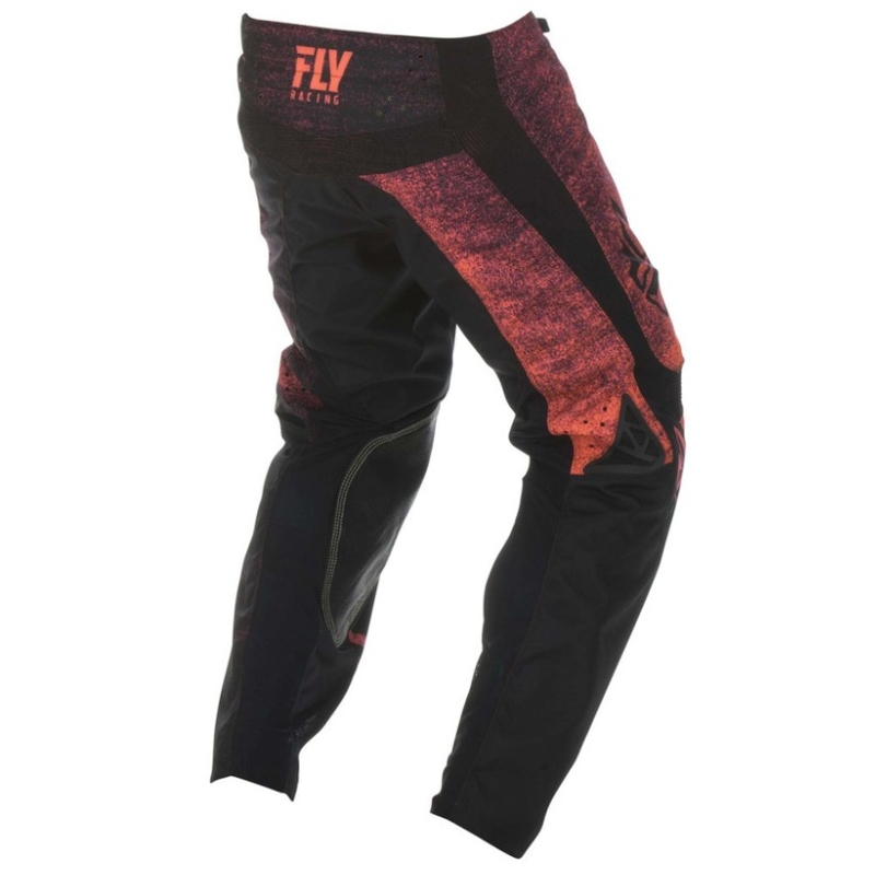 Pantaloni motocross FLY Racing Kinetic NOIZ 2019 - SUA negru-fluo roșu
