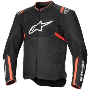 Jacheta moto Alpinestars T-SPS Air V2 negru-rosu fluo