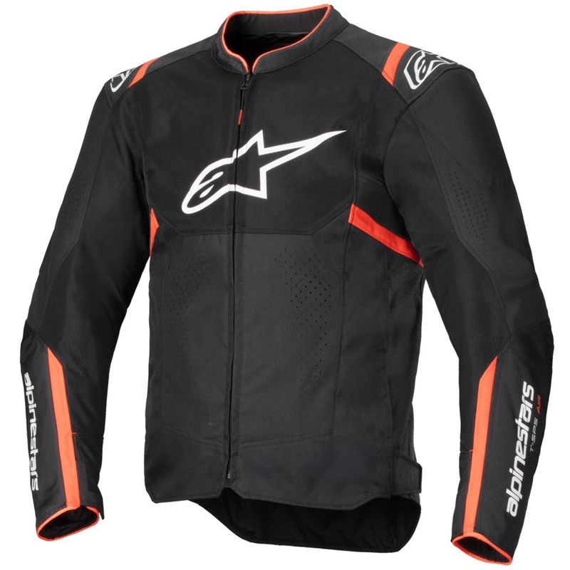 Geacă motocicletă Alpinestars T-SPS Air V2 negru-roșu fluo