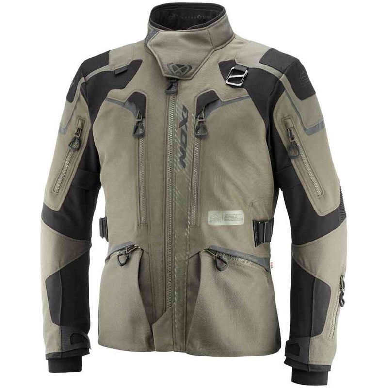 Geacă de motocicletă IXON Odin khaki-negru