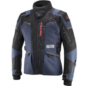 Geaca moto IXON Odin albastru-negru-rosu fluo