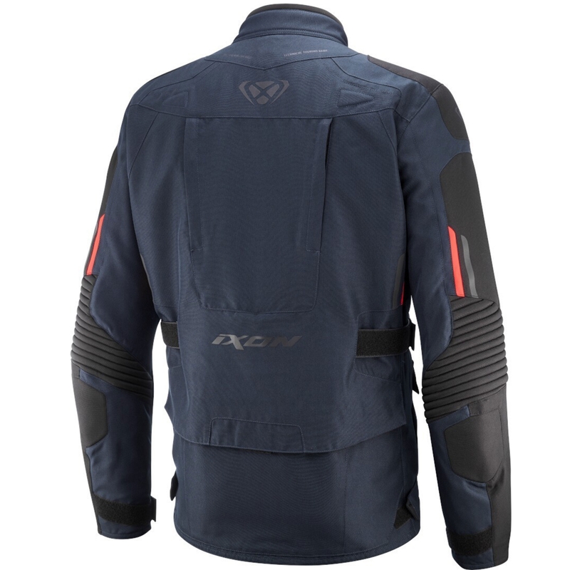 Geaca moto IXON Midgard albastru-rosu fluo