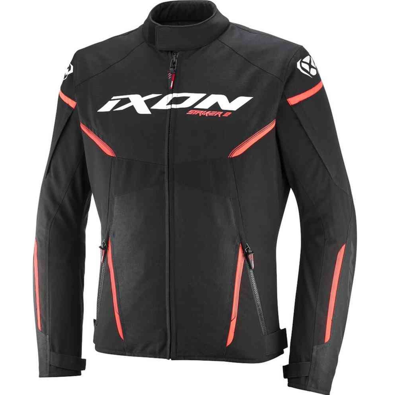 Geacă de motocicletă IXON Striker 2 negru-alb-roșu