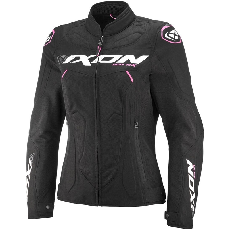 Geacă de motocicletă pentru femei IXON Ionix Lady negru și roz