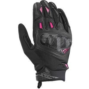 Manusi moto dama IXON Rise Air 2 negru-roz