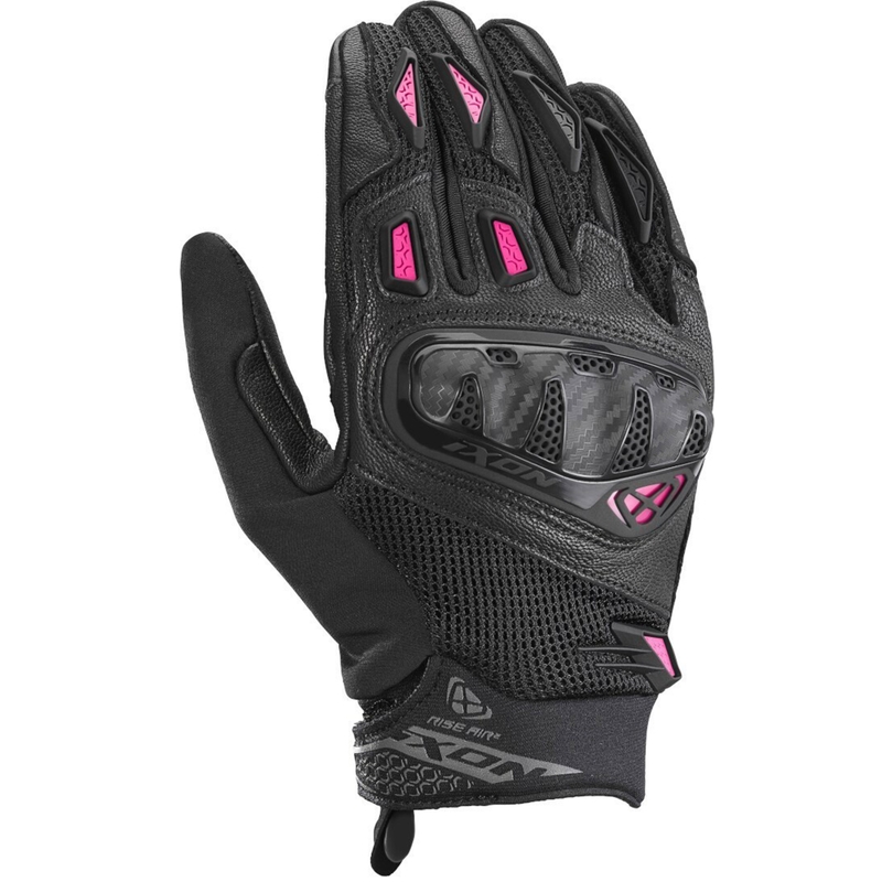 Manusi moto dama IXON Rise Air 2 negru-roz