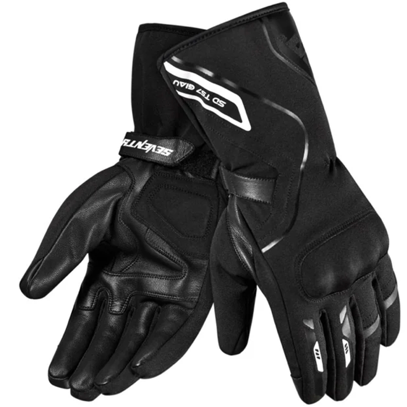 Mănuși de motocicletă Seventy Degrees SD-T57 Giau negru-alb
