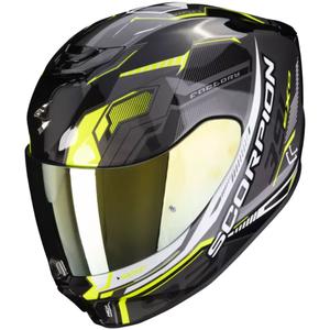 Cască integrală de motocicletă Scorpion EXO-391 Haut negru-argintiu-galben neon