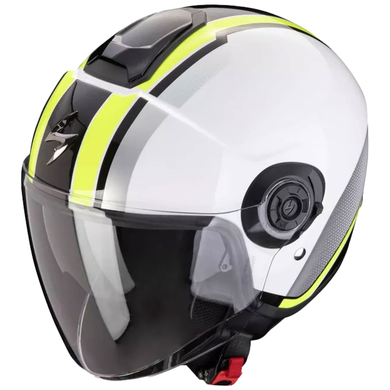 Cască de motocicletă deschisă Scorpion EXO-CITY II VEL alb-galben-fluo