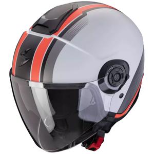 Cască de motocicletă deschisă Scorpion CORPION EXO-CITY II VEL gri-rosu mat
