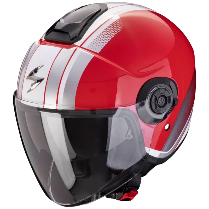 Casca moto deschisa Scorpion EXO-CITY II VEL rosu-alb lichidare
