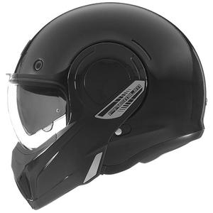 Cască de motocicletă NOX PREMIUM Stratos flip-up neagră mată
