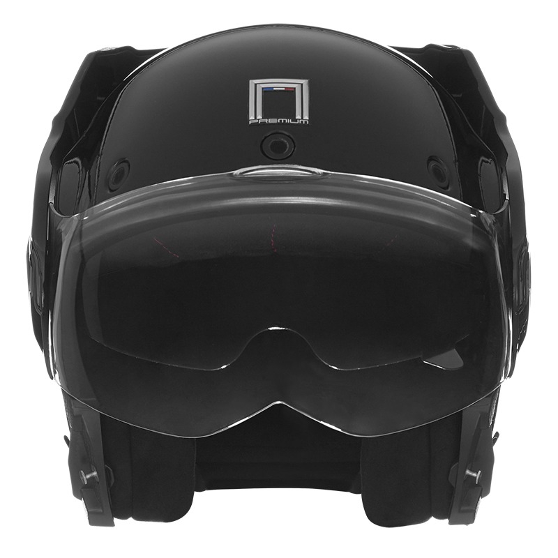 Cască de motocicletă NOX PREMIUM Stratos flip-up neagră mată