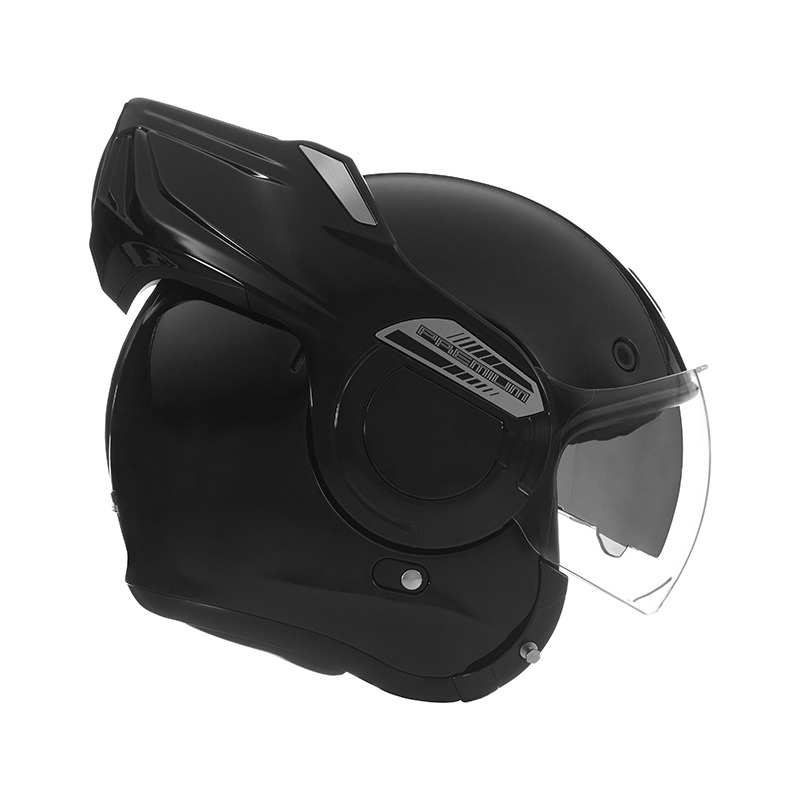Cască de motocicletă NOX PREMIUM Stratos flip-up neagră mată