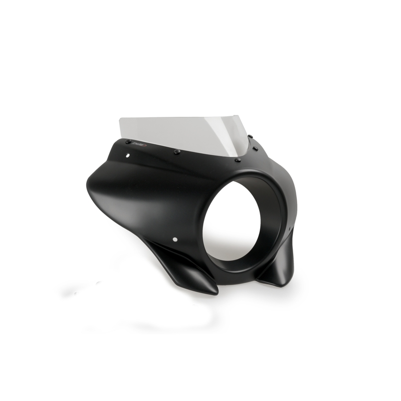 Semifairing PUIG MIRAGE SPORT transparent matt black housing