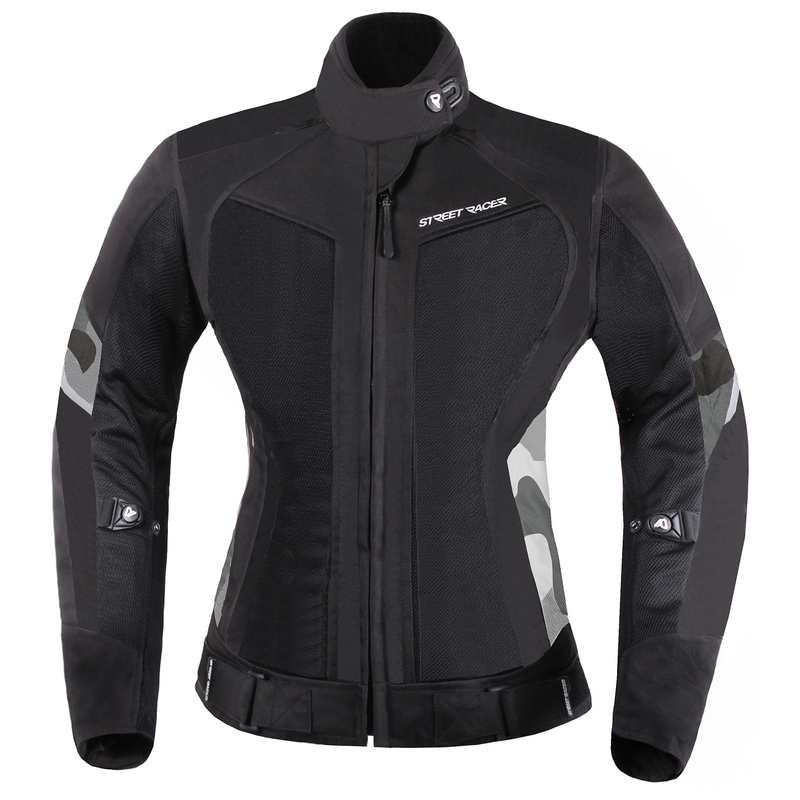 Geacă moto pentru femei Street Racer Elite negru lichidare