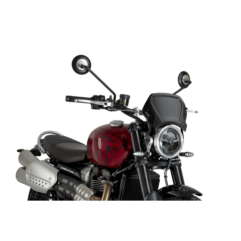Parbriz PUIG FRONTAL PLATE Negru aluminium