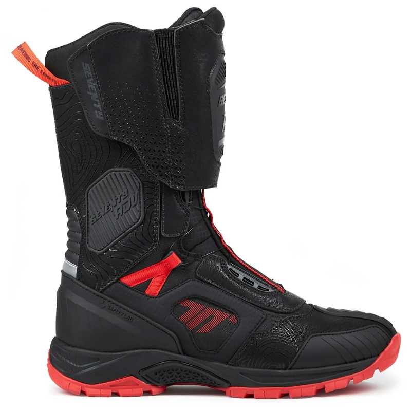 Ghete moto Seventy Degrees SD-BA6 Stelvio High Negru-Roșu