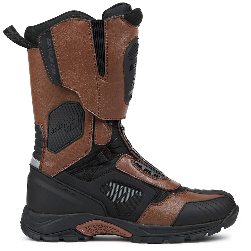 Ghete moto Seventy Degrees SD-BA6 Stelvio High, maro