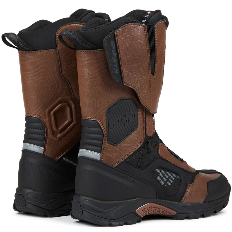Ghete moto Seventy Degrees SD-BA6 Stelvio High, maro