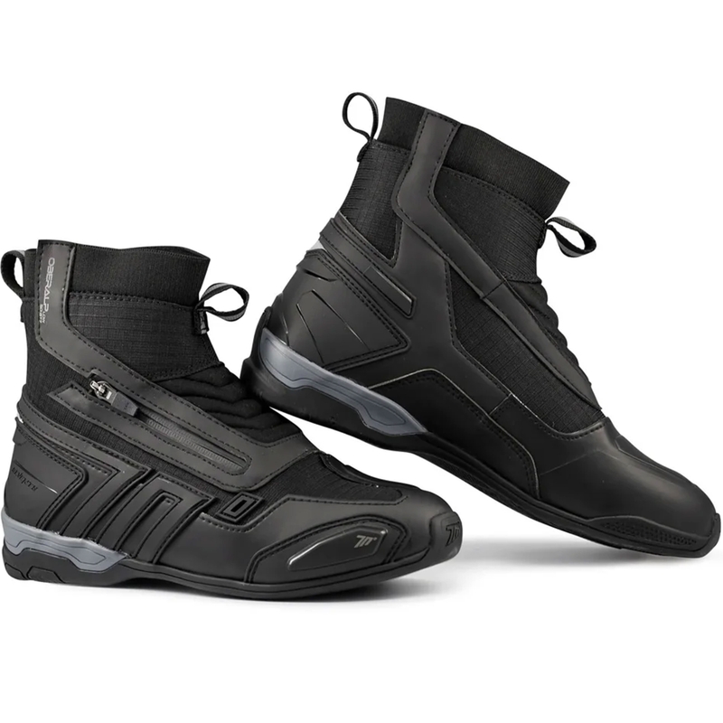 Ghete moto Seventy Degrees SD-BT7 Oberalp Low, negre