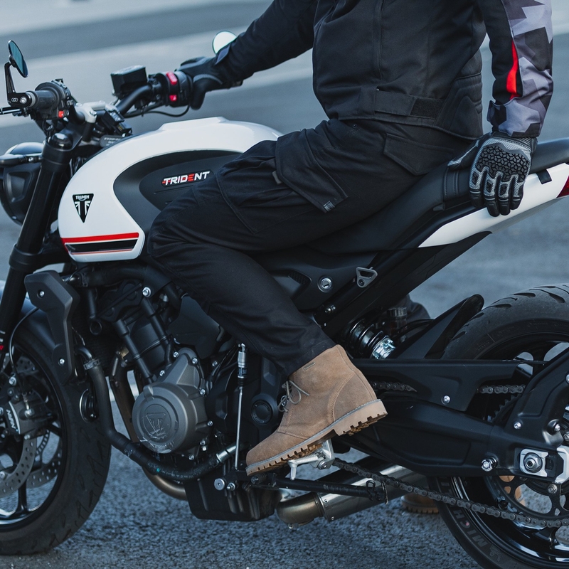 Pantaloni de motocicletă Oxford Original Approved CARGO AA negri