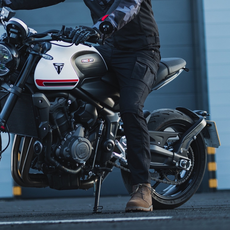 Pantaloni de motocicletă Oxford Original Approved CARGO AA negri