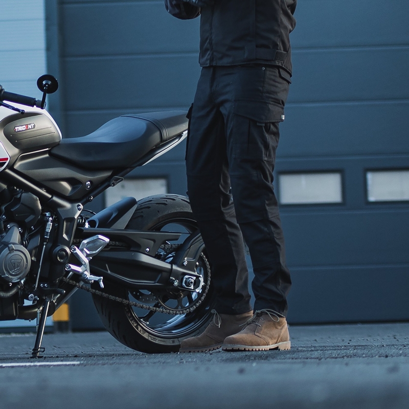 Pantaloni de motocicletă Oxford Original Approved CARGO AA negri