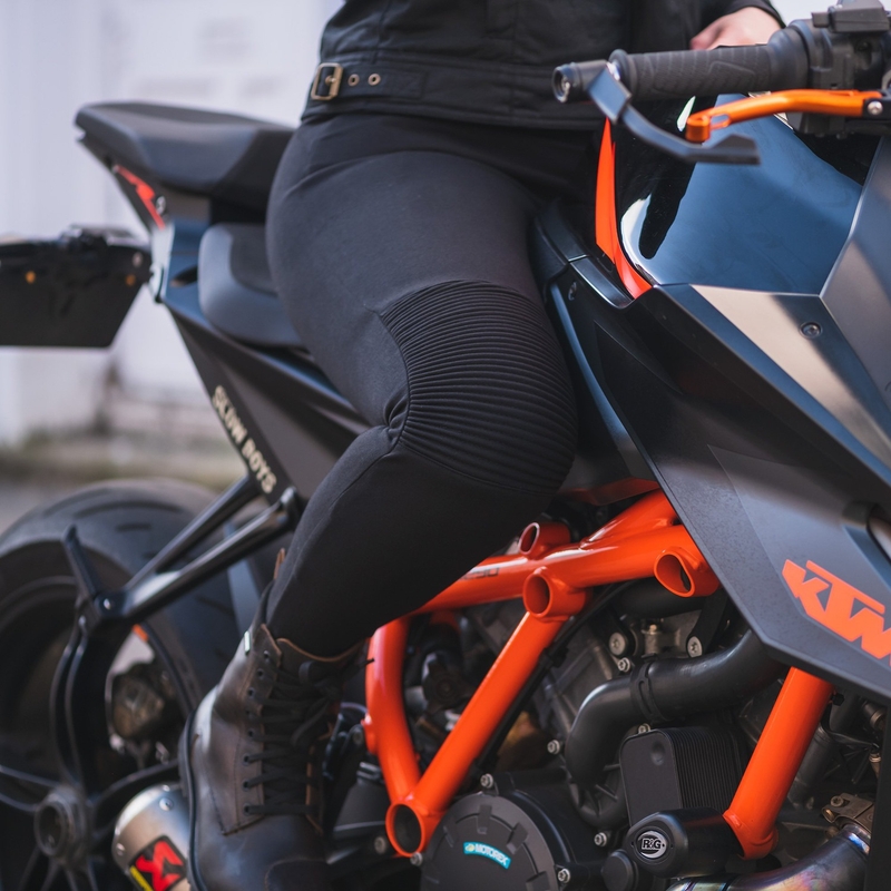 Colanți de motocicletă pentru femei Oxford Super Moto negri