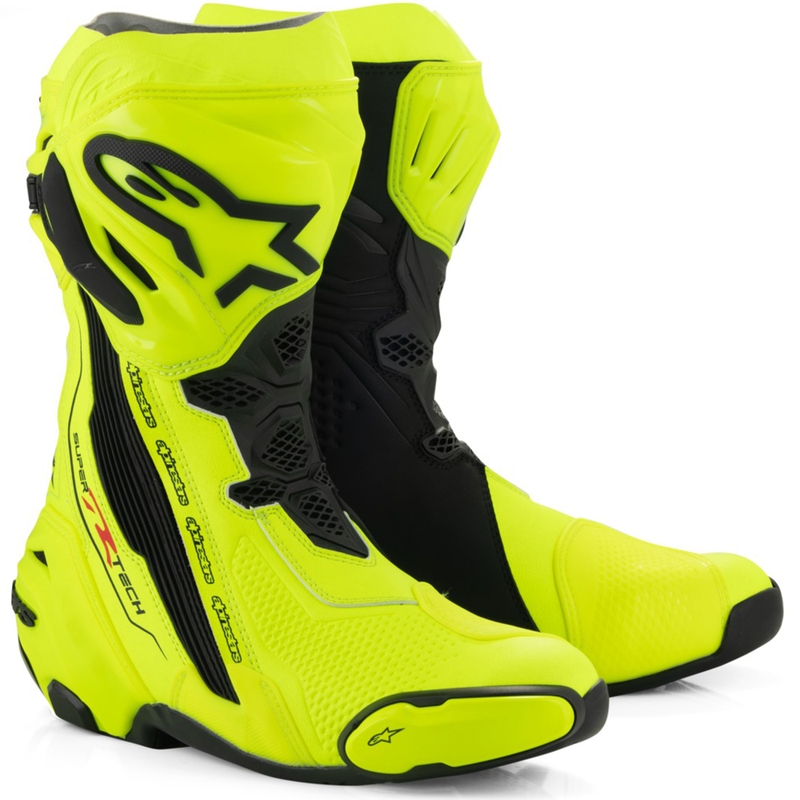 Ghete moto Alpinestars Supertech R galben-negru fluo