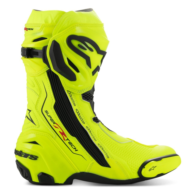 Ghete moto Alpinestars Supertech R galben-negru fluo