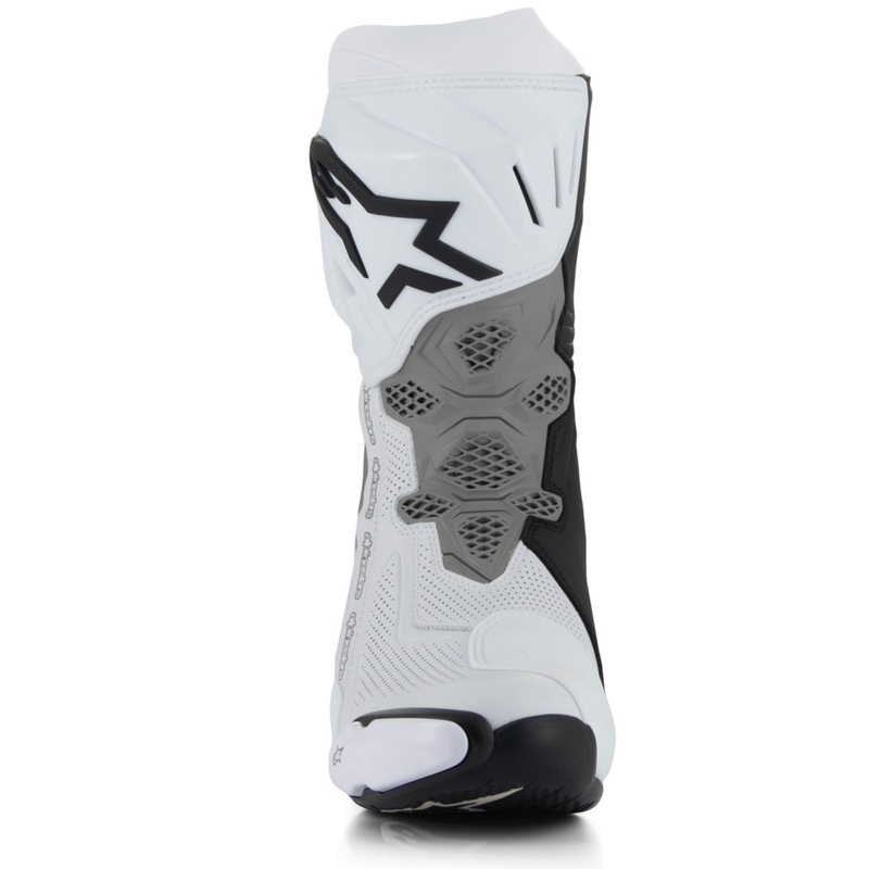 Ghete Motocicletă Alpinestars Supertech R Vented Alb-Gri Deschis-Negru