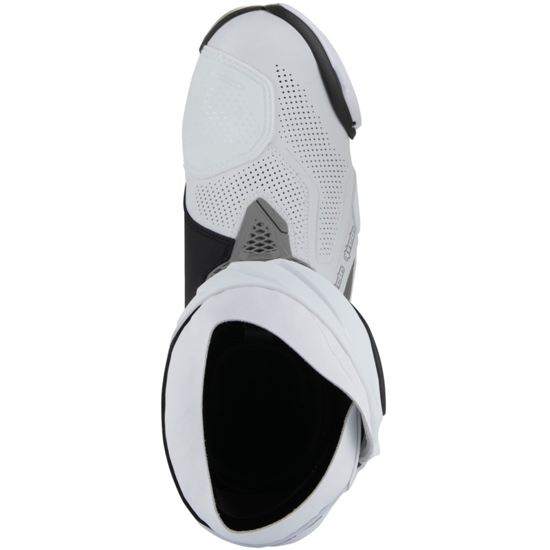 Ghete Motocicletă Alpinestars Supertech R Vented Alb-Gri Deschis-Negru