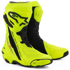 Ghete moto Alpinestars Supertech R Vented galben-negru fluo