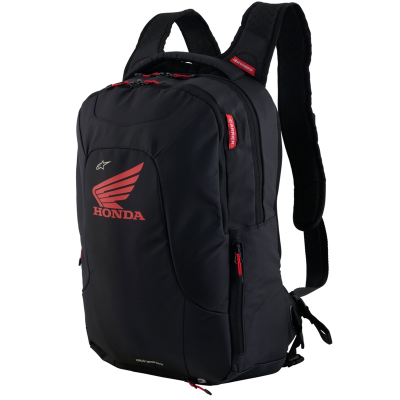 Rucsac motocicletă Alpinestars City Hunter V2 colecția Honda negru-roșu 22 l