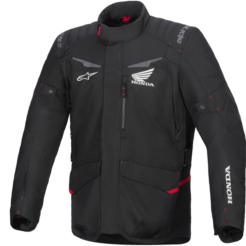 Geacă motocicletă impermeabilă Alpinestars ST-1 colecția Honda negru-roșu