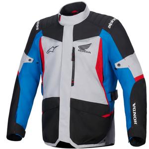 Geacă motocicletă impermeabilă Alpinestars ST-1 colecția Honda gri-albastru-negru-roșu