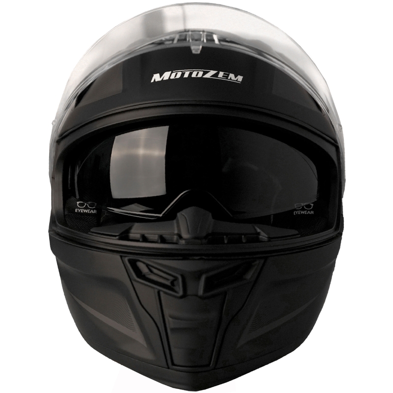 Cască integrală de motocicletă Motozem Guardian, neagră mată - II. calitate
