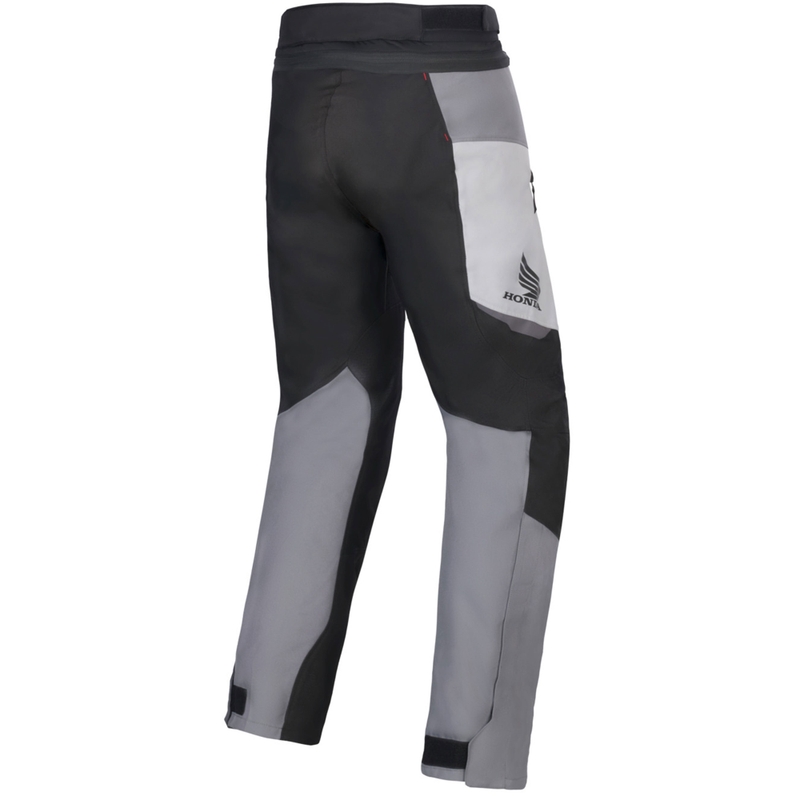 Pantaloni motocicletă Alpinestars Stella ST-1 Waterproof pentru femei, colecția Honda gri-gri închis-negru-roșu