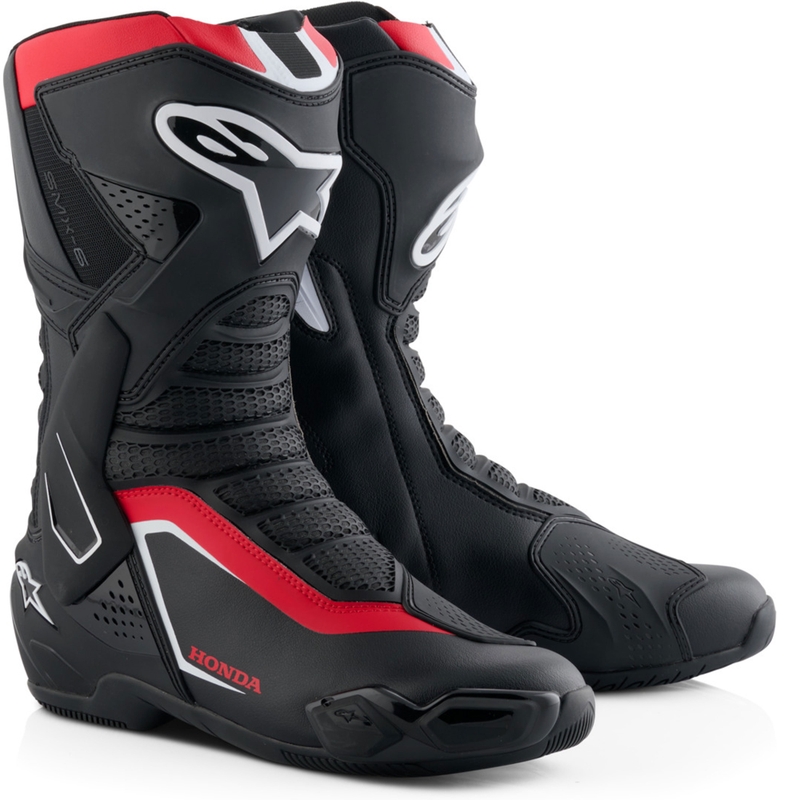 Ghete Motocicletă Alpinestars SMX-6 V3 Honda Collection Negru-Roșu-Alb