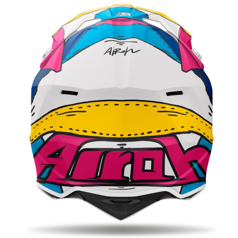 Cască motocross Airoh Wraaap Paint mată multicoloră