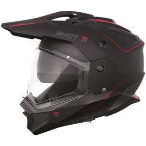 Cască de motocicletă Enduro Shot Trek Rally negru mat-roșu