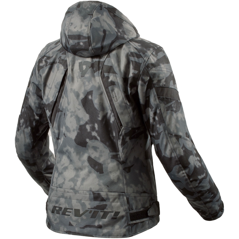 Geacă de motocicletă pentru femei Revit Flare 3 H2O, camo, gri închis