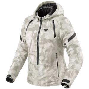 Geaca moto dama Revit Flare 3 H2O camo gri-alb