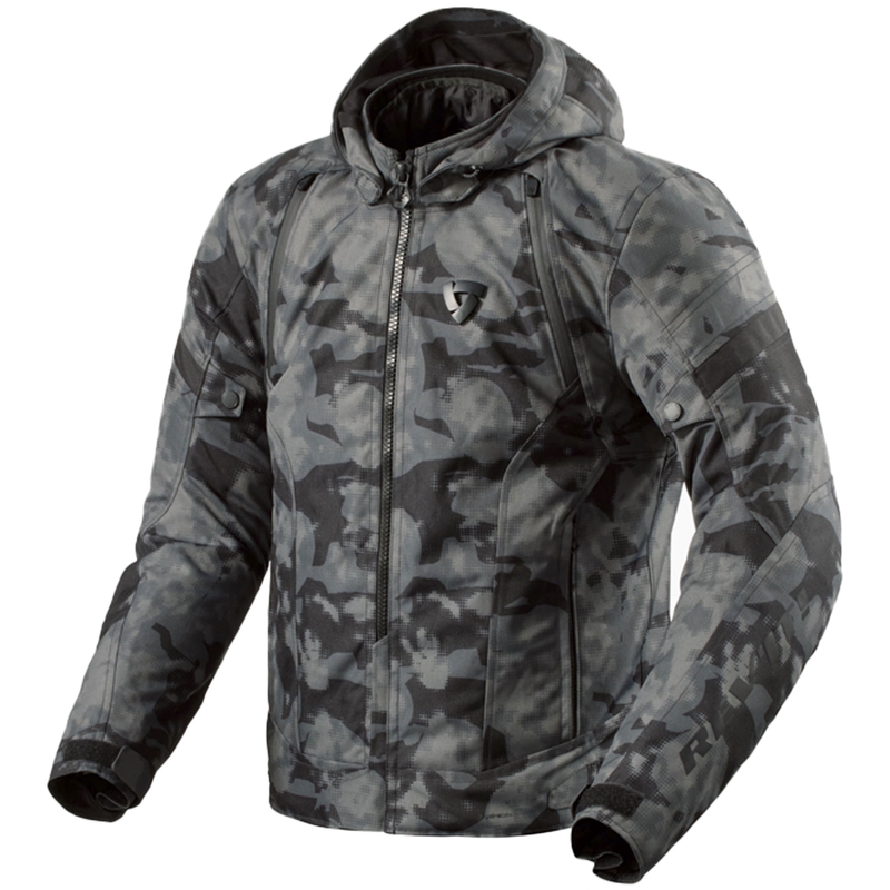 Geacă moto Revit Flare 3 H2O camo gri închis