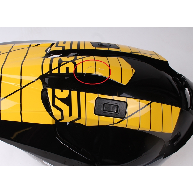 Cască de enduro cu parasolar RSA MX-01 negru/gri/galben - calitate II