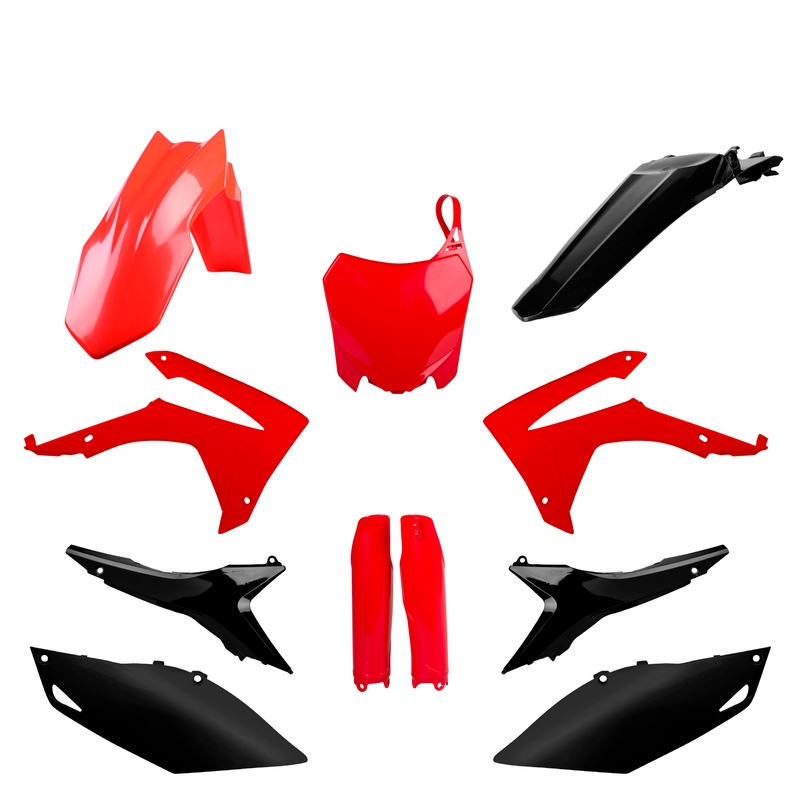 Kit plastice POLISPORT red cr05/black pentru HONDA CRF 450 R 2013-2016, HONDA CRF 250 R 2014-2017