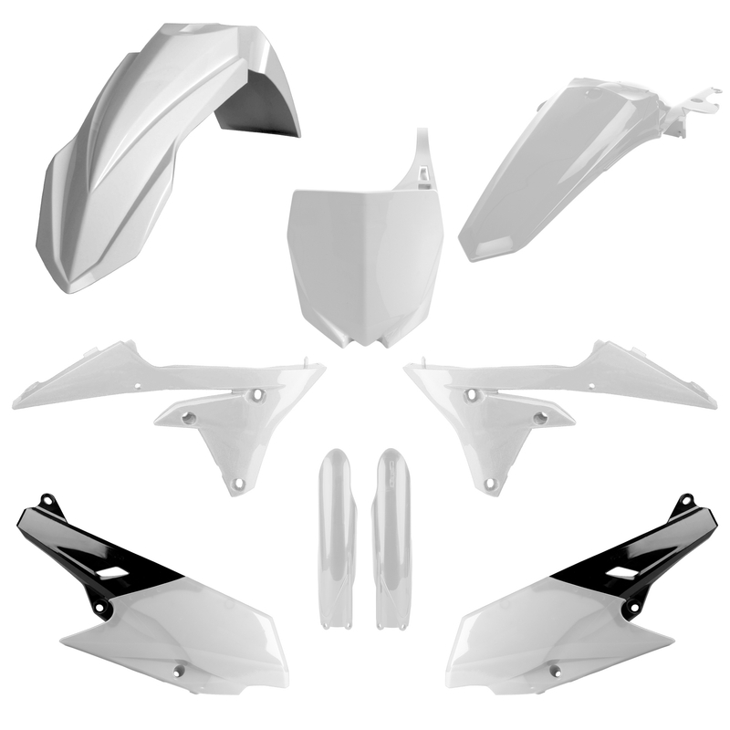 Kit plastice POLISPORT Alb pentru YAMAHA YZ 250 F 2014-2018, YAMAHA YZ 450 F 2014-2017